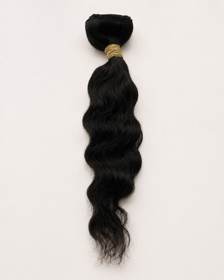 PER Bundel Curly, 100% Raw Indian Hair, kleur 1B Natural Black